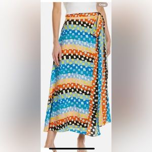 Diane Von Furstenberg Carson Stripe Wrap Skirt
